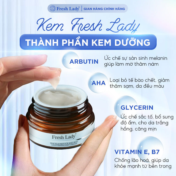 KemFresh Lady – Dưỡng trắng, mờ nám, giảm thâm – Cho làn da sáng khỏe, đều màu!