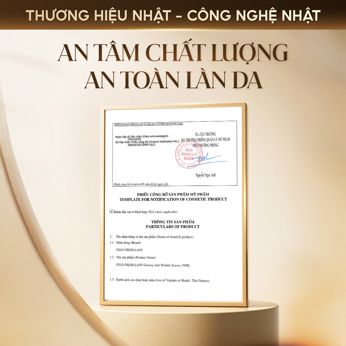 Tinh Chất Nhân Sâm Nhật Bản Fresh Lady Hỗ Trợ Giảm Nếp Nhăn, Ngừa Lão Hóa, Dưỡng Sáng Da