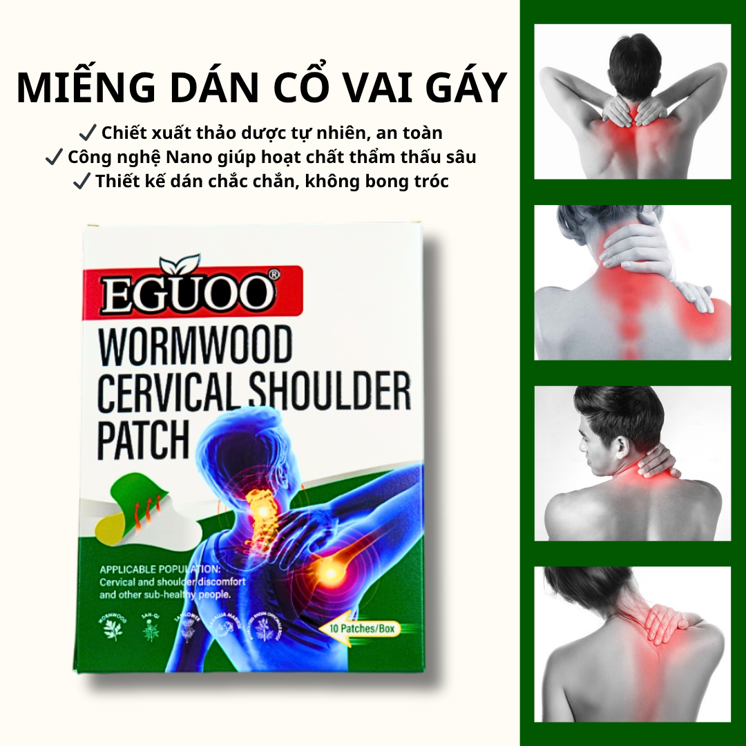 MIẾNG DÁN THẢO MỘC HỖ TRỢ CÁC VÙNG ĐAU NHỨC MỎI EGUOO